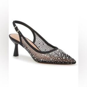 Chinese Laundry Slingback Sequin Mesh Kitten Heels